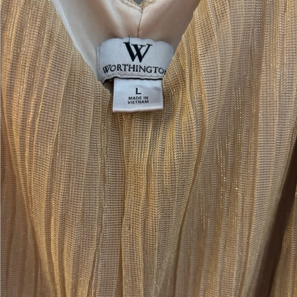 Worthington Metallic Gold Dress